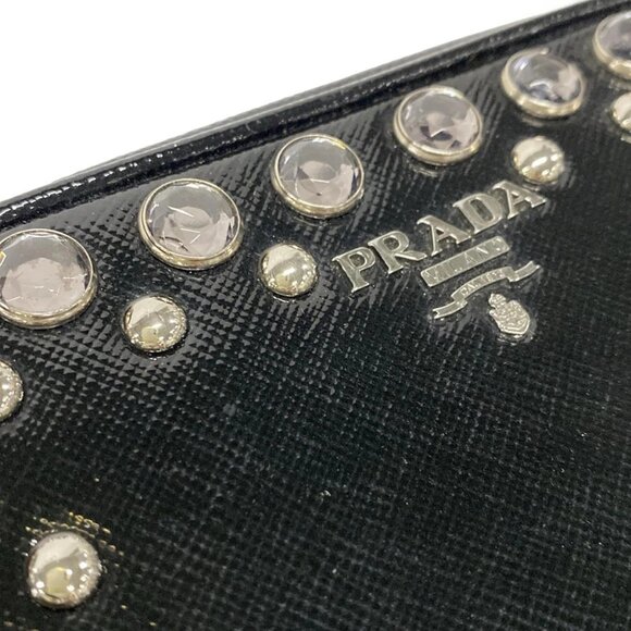 Auth PRADA - Black Patent Leather Shoulder Bag - Picture 12 of 16